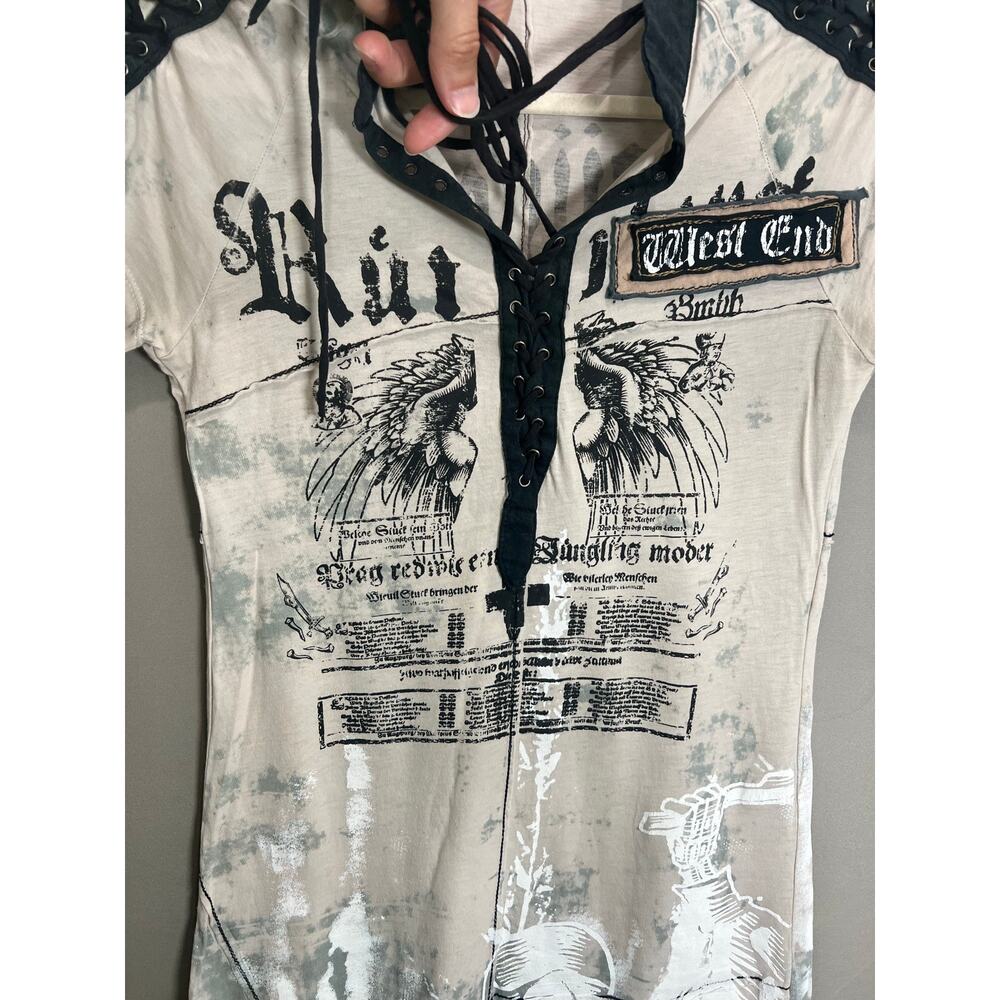 Salvage Womens Size M Y2K Mini Dress Goth Grunge Rocker Emo Dark Fairy Edgy - Picture 11 of 16